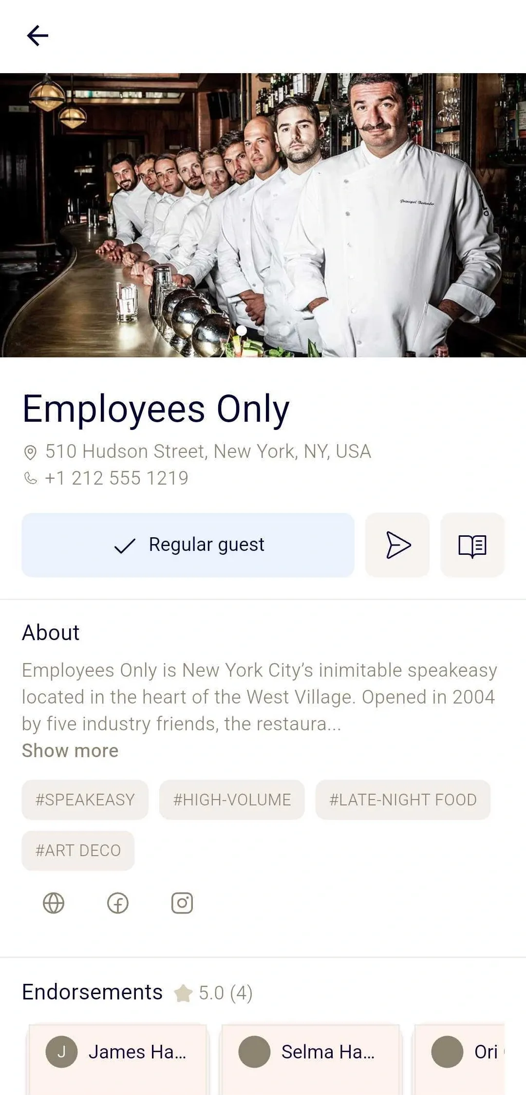 Venue profile: approved as a regular